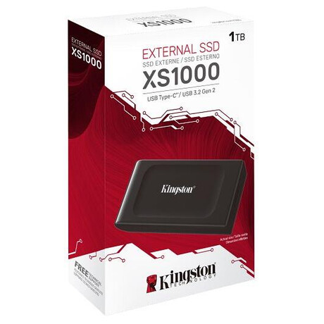 Kingston Flash SSD 1TB XS1000 External USB 3.2 Gen 2 Portable Solid State Drive (SXS1000/1000G)