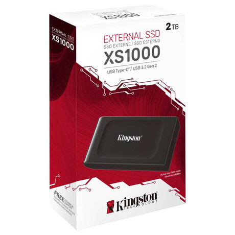 Kingston Flash SSD 2TB XS1000 External USB-C 3.2 Gen 2x2 Portable Solid State Drive (foto 6)