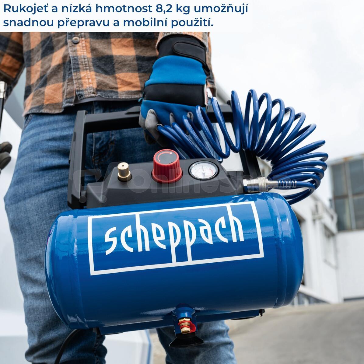 Bezolejový kompresor Scheppach HC 06, 6l