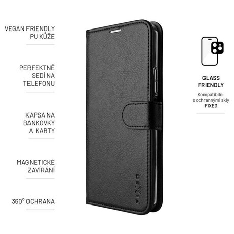 Pouzdro typu kniha FIXED Opus pro Realme C53, ern