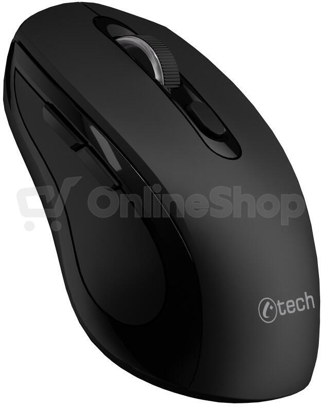C-Tech WLM-12BK/Ergonomická/Optická/Pro praváky/1 600 DPI/USB+BT/Černá