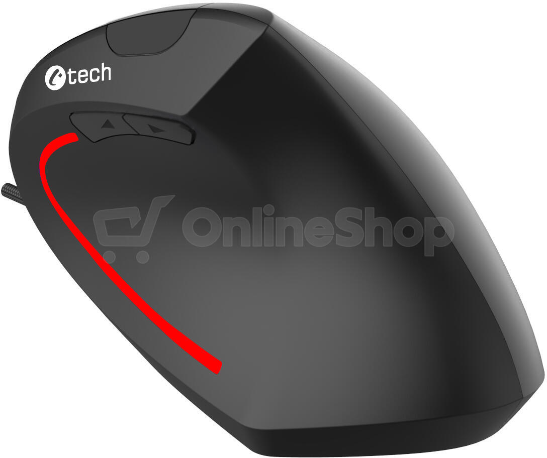 Myš C-Tech VEM-09C, vertikální, 6 tlačítek, 1,5m