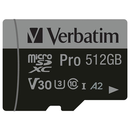 Verbatim Pro microSDXC 512GB V30 U3