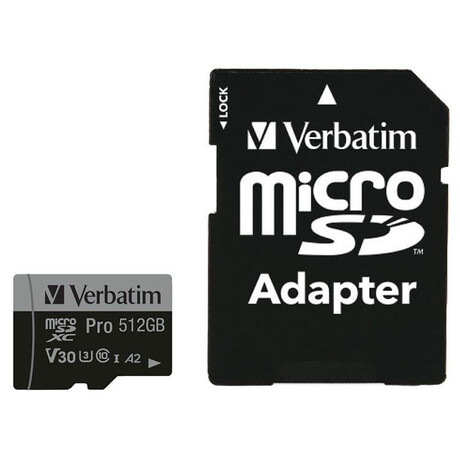 Verbatim Pro microSDXC 512GB V30 U3