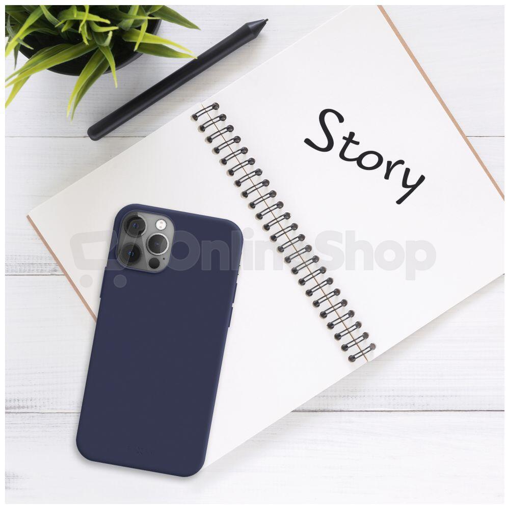 Zadní pogumovaný kryt FIXED Story pro Apple iPhone 15 Pro Max, modrý