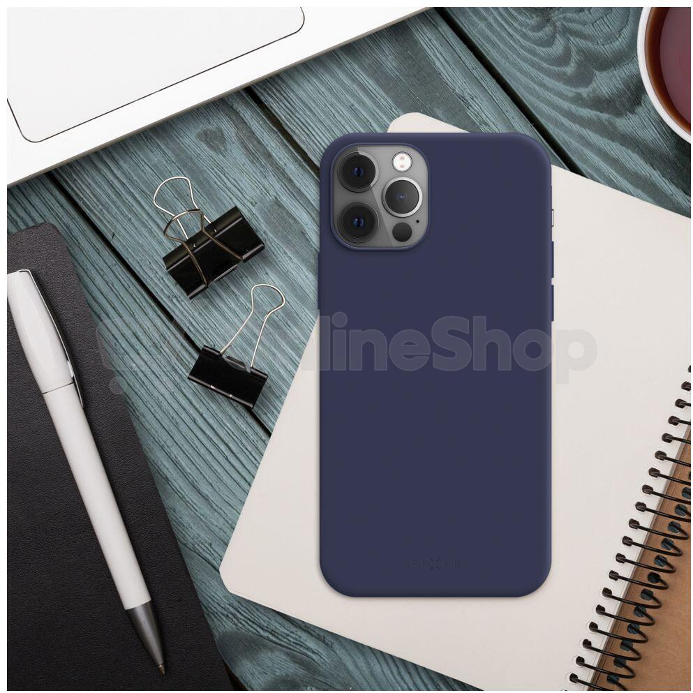 Zadní pogumovaný kryt FIXED Story pro Apple iPhone 15 Pro Max, modrý