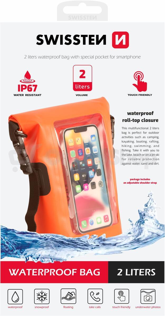Vodotěsné pouzdro Swissten Waterproof, oranžové