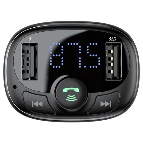 Bluetooth MP3 FM Transmiter Baseus s nabjenm 2xUSB 3.4A ern