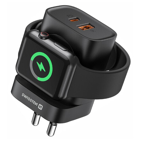 Swissten 1xUSB-A, 1xUSB-C a&nbsp;Apple Watch (foto 2)