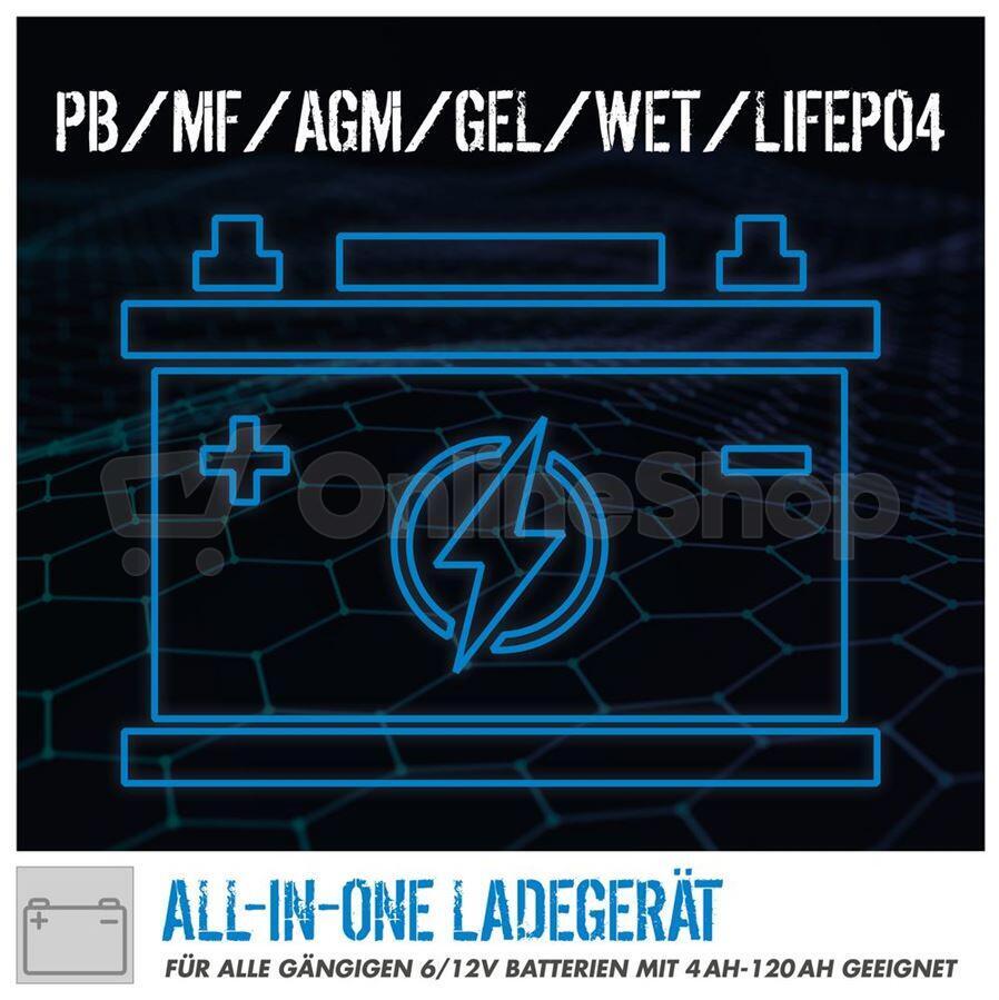 Automatická nabíječka baterií GAB 12V/6V-4A Güde