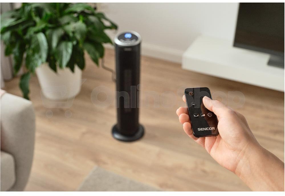 Keramické sloupové topidlo Sencor SFH 8990BK