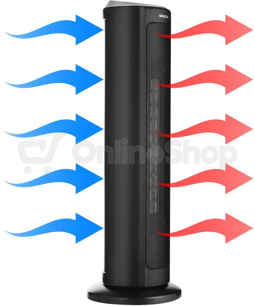Keramické sloupové topidlo Sencor SFH 8990BK