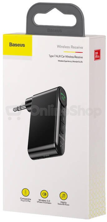 Bluetooth audio adaptér Baseus Qiyin černý
