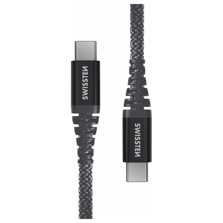 DATOV KABEL SWISSTEN KEVLAR USB-C / USB-C 1,5 M ANTRACIT