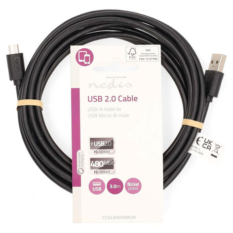 USB kabel NEDIS CCGL60500BK30