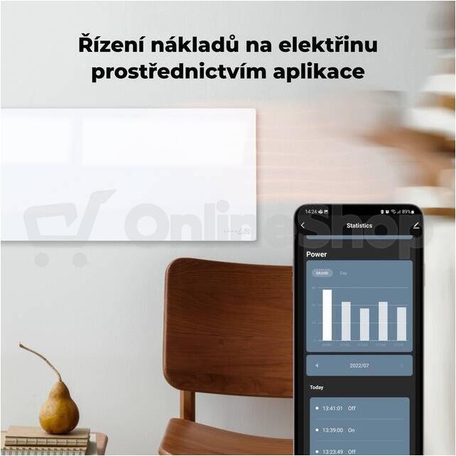 Teplovzdušný konvektor AENO GH3s, bílý