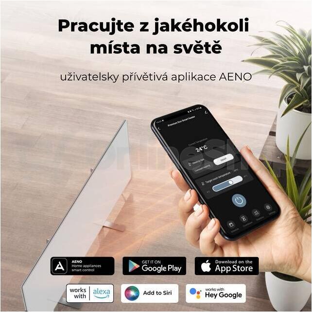 Teplovzdušný konvektor AENO GH3s, bílý