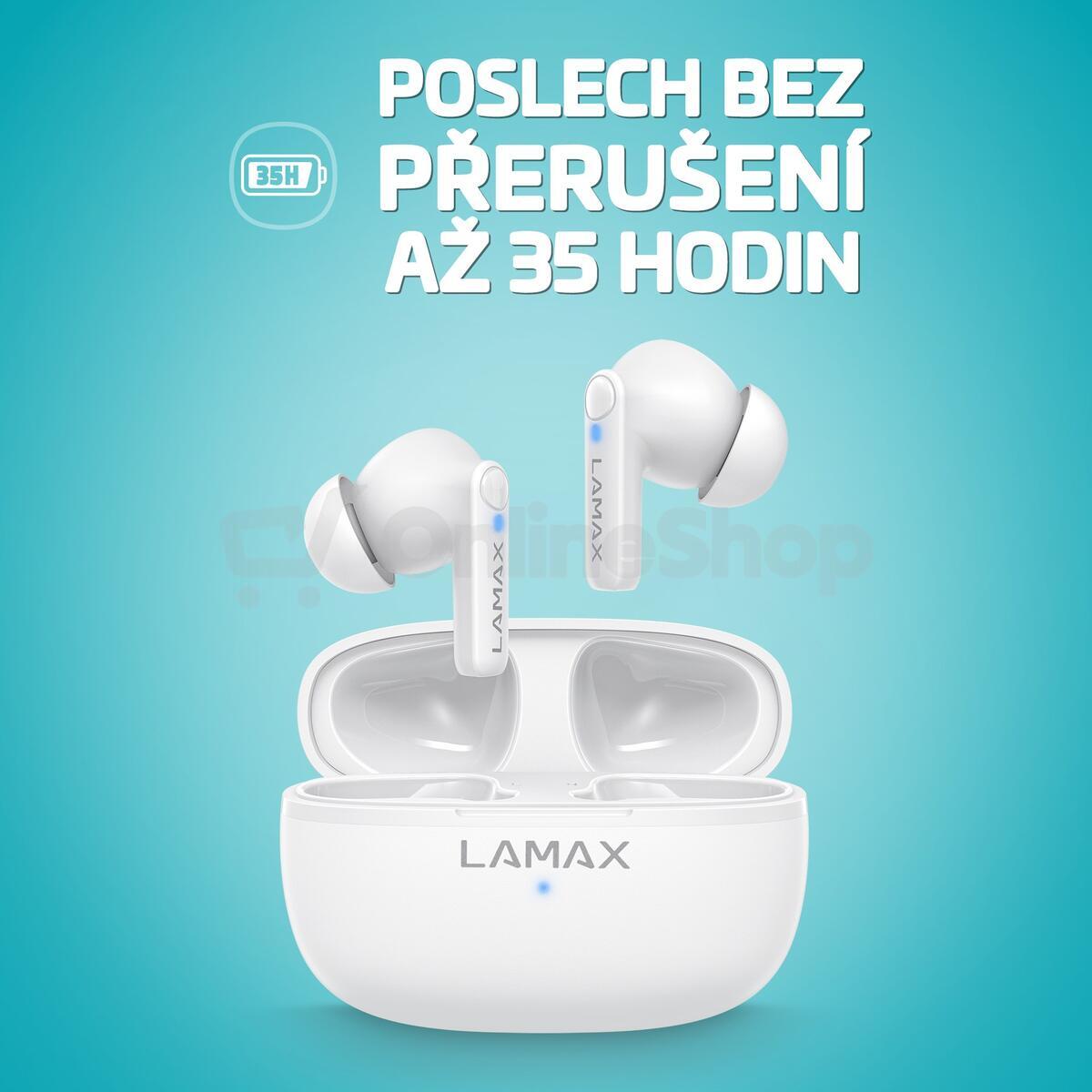 Bezdrátová sluchátka LAMAX Clips1 Play, bílá