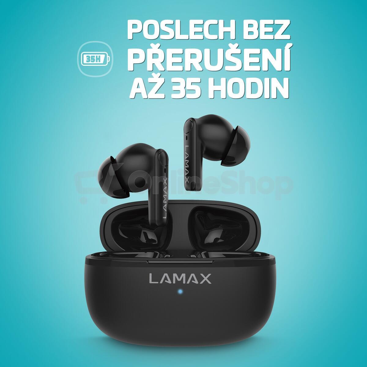 Bezdrátová sluchátka Lamax Clips1 Play, černá
