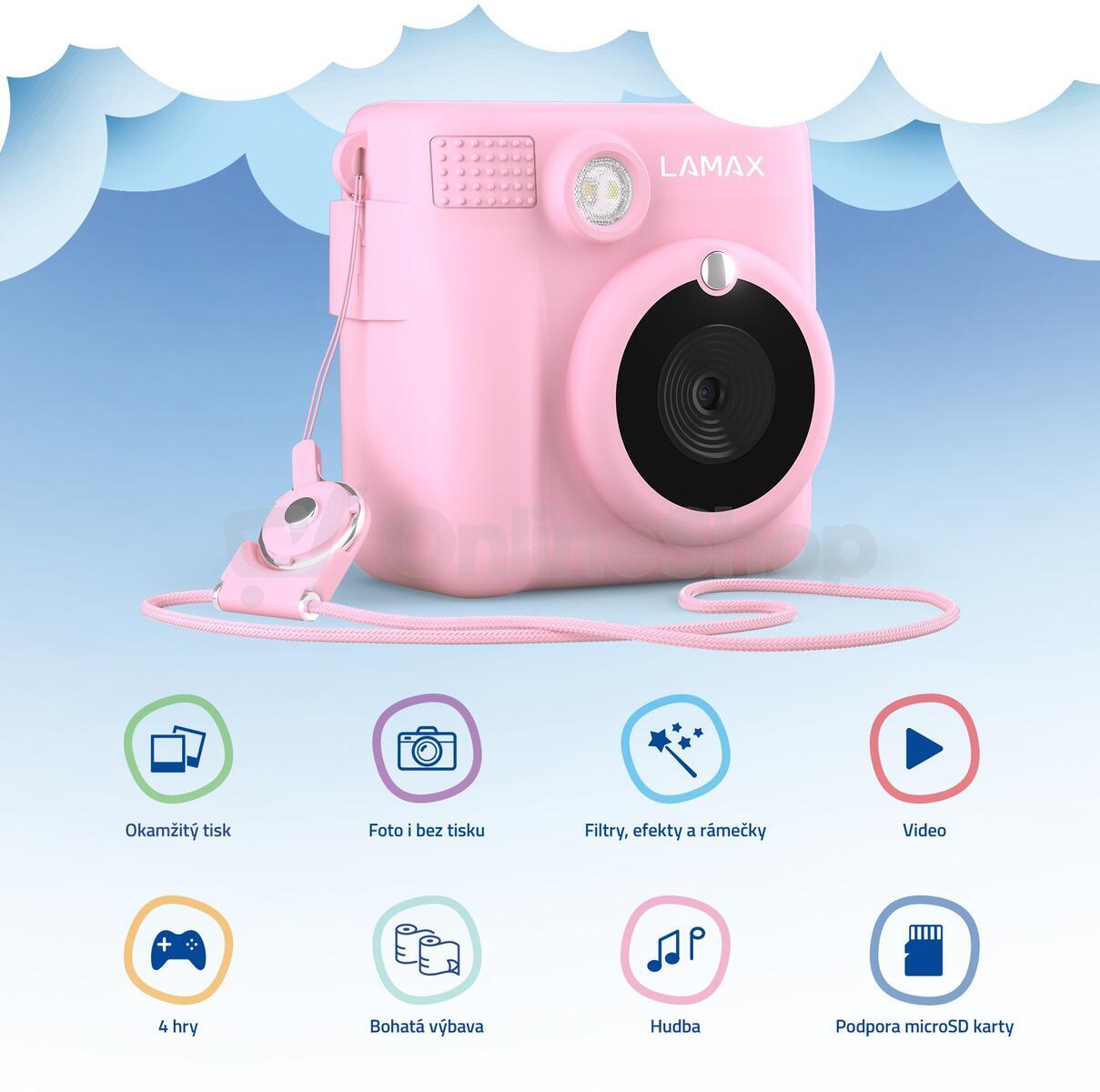 Fotoaparát LAMAX InstaKid1, růžový