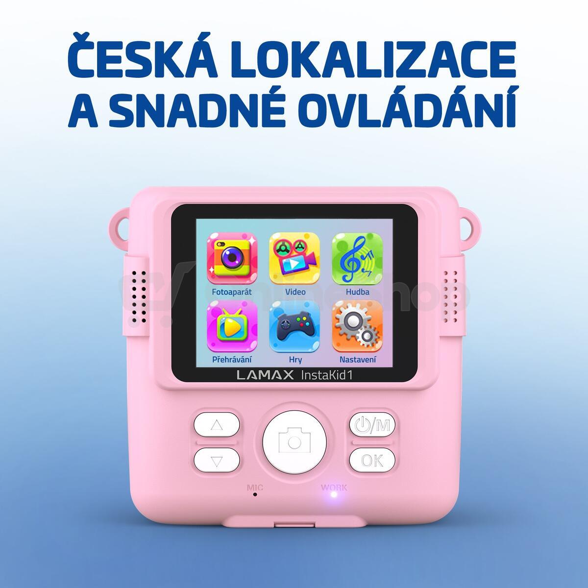Fotoaparát LAMAX InstaKid1, růžový