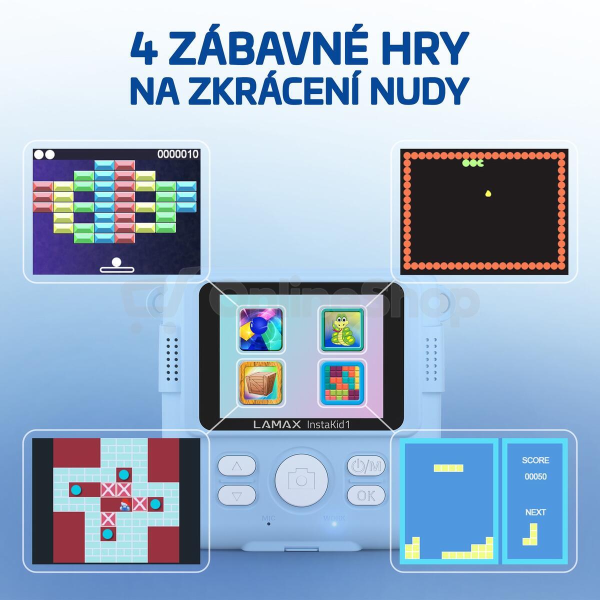 Fotoaparát LAMAX InstaKid1, modrý