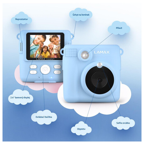 SET Fotoapart LAMAX InstaKid1, modr + Termopapr LAMAX InstaKid1, 3ks