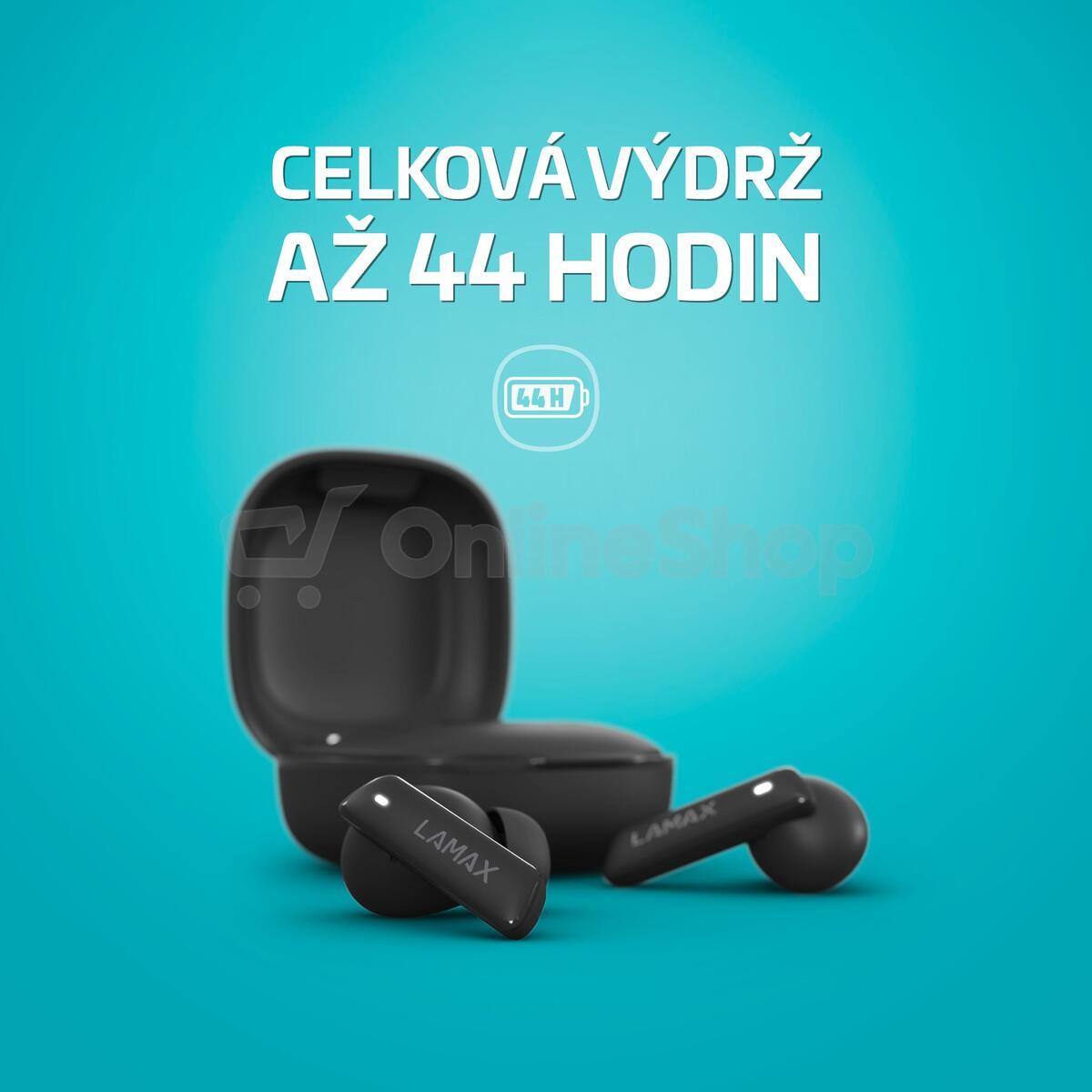 Bezdrátová sluchátka Lamax Clips1 ANC, černá