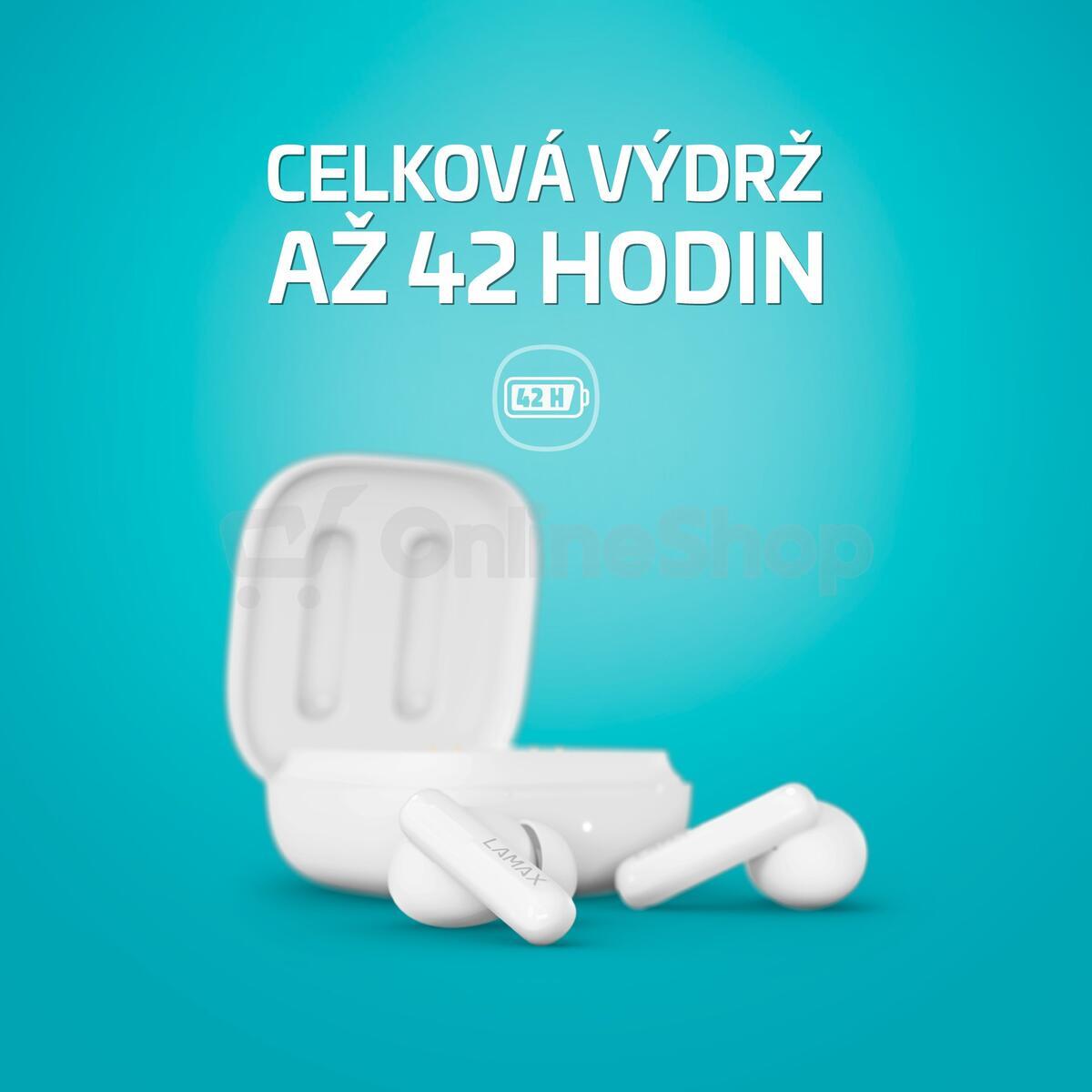 Bezdrátová sluchátka Lamax Clips1 Plus, bílá