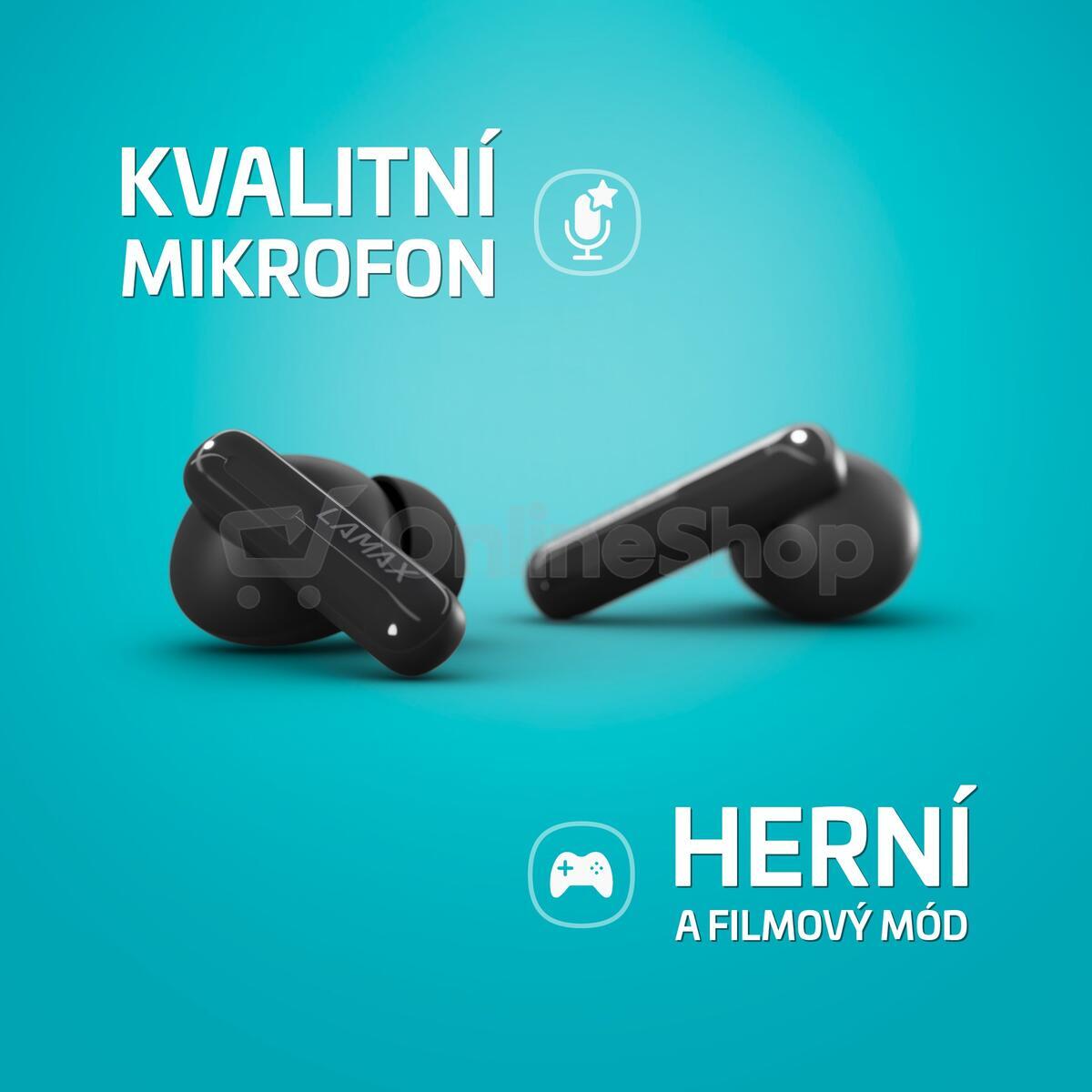 Bezdrátová sluchátka Lamax Clips1 Plus, černá