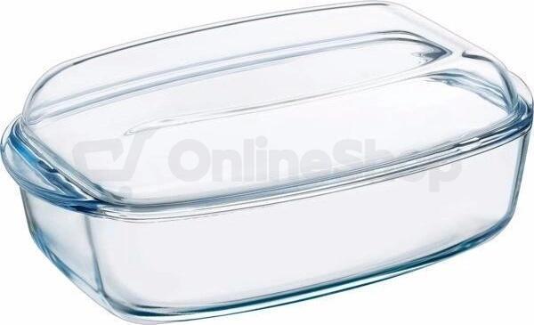 Skleněná zapékací mísa Pyrex s víkem 36x22cm/6,7l