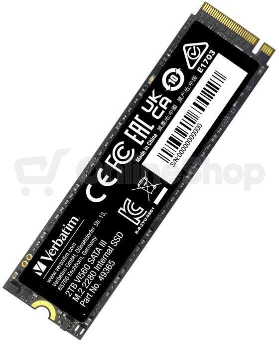 Verbatim SSD 2TB M.2 2280 SATA III Vi560 S3 interní disk, Solid State Drive (49365)