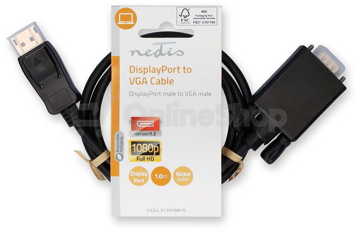 VGA kabel NEDIS CCGL37301BK10