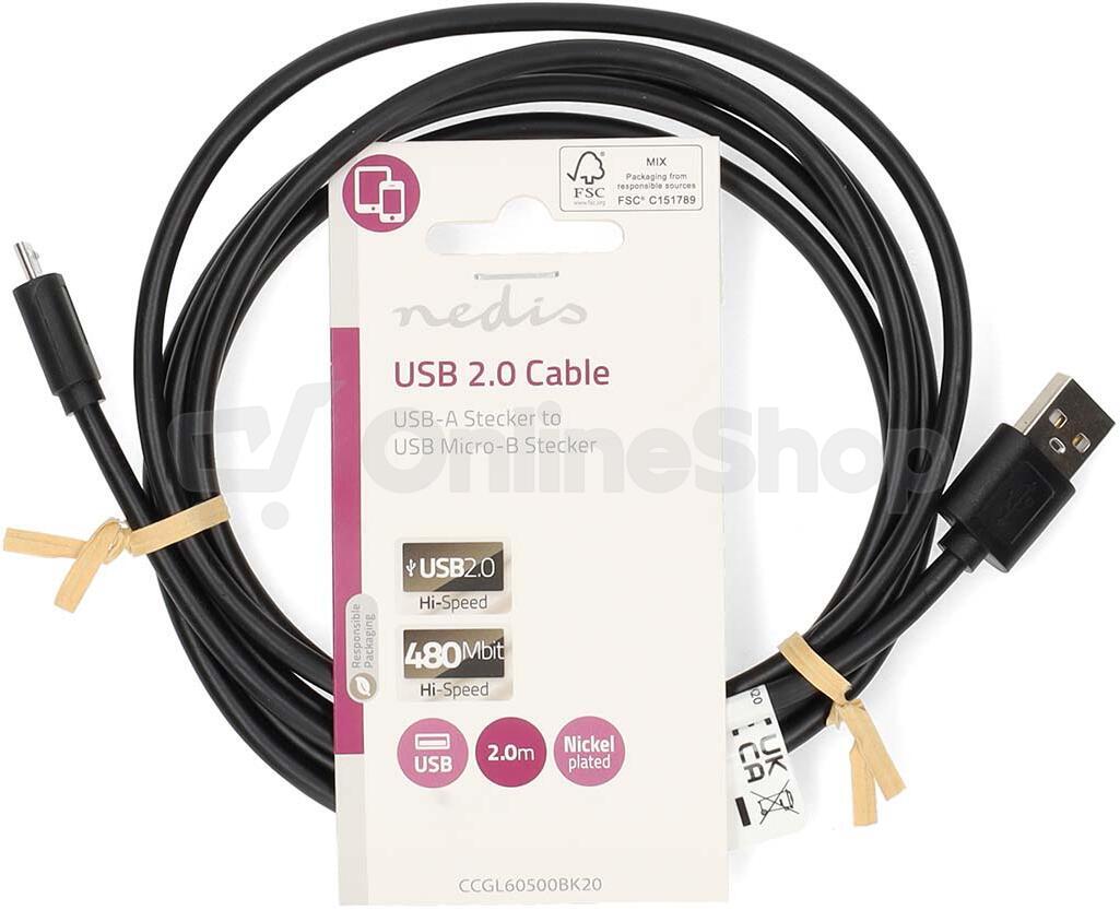 USB kabel NEDIS CCGL60500BK20