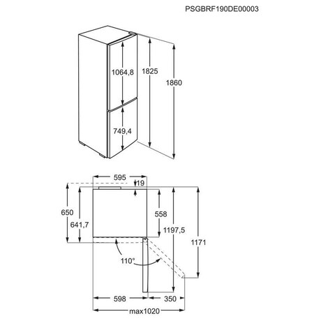 Kombinovan chladnika AEG RCB632E6MW