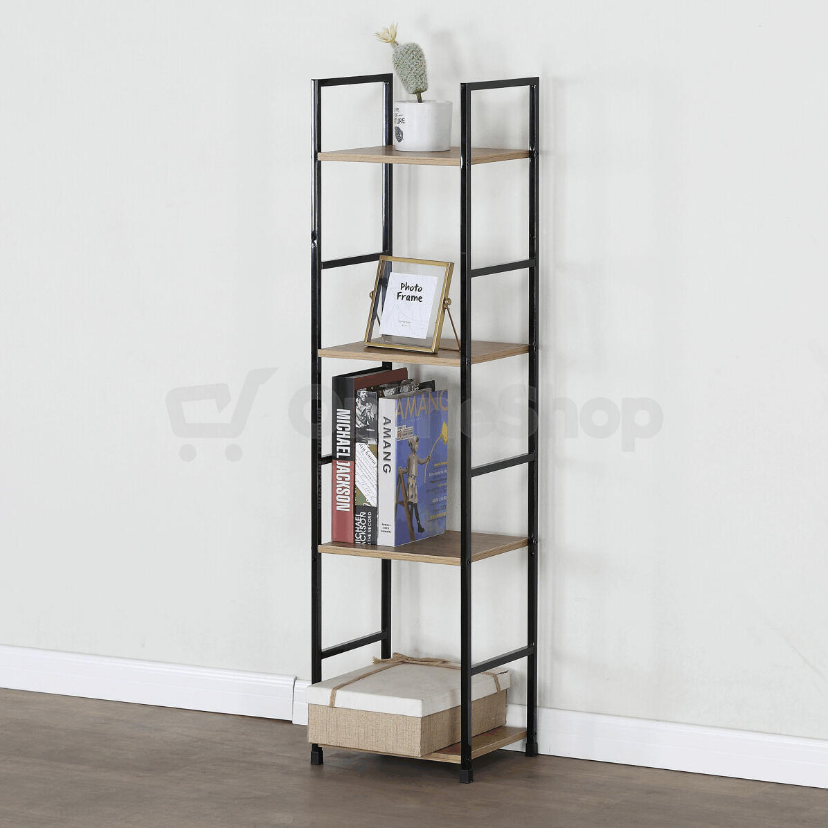 Regál, mdf, hnědá, GD-214 OAK Autronic