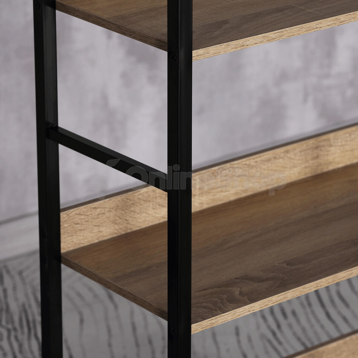 Regál, mdf, hnědá, GD-313 OAK Autronic