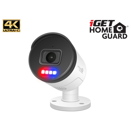 iGET HGNHK938CAM - UltraHD 4K PoE IP kamera, SMART detekce, IP66, zvuk, non psvit 40m, ONVIF 2.6 (75020563)