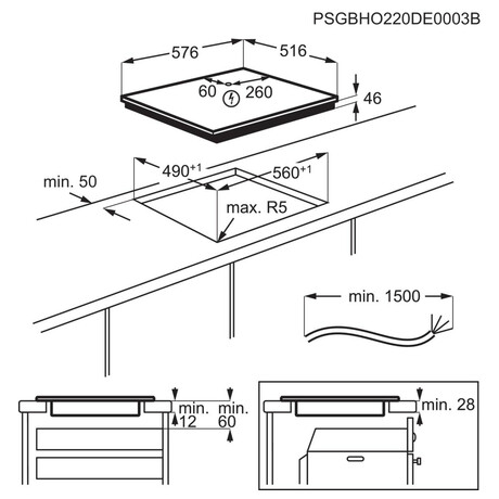 Indukn deska AEG Mastery Hob2Hood IKB64431XB