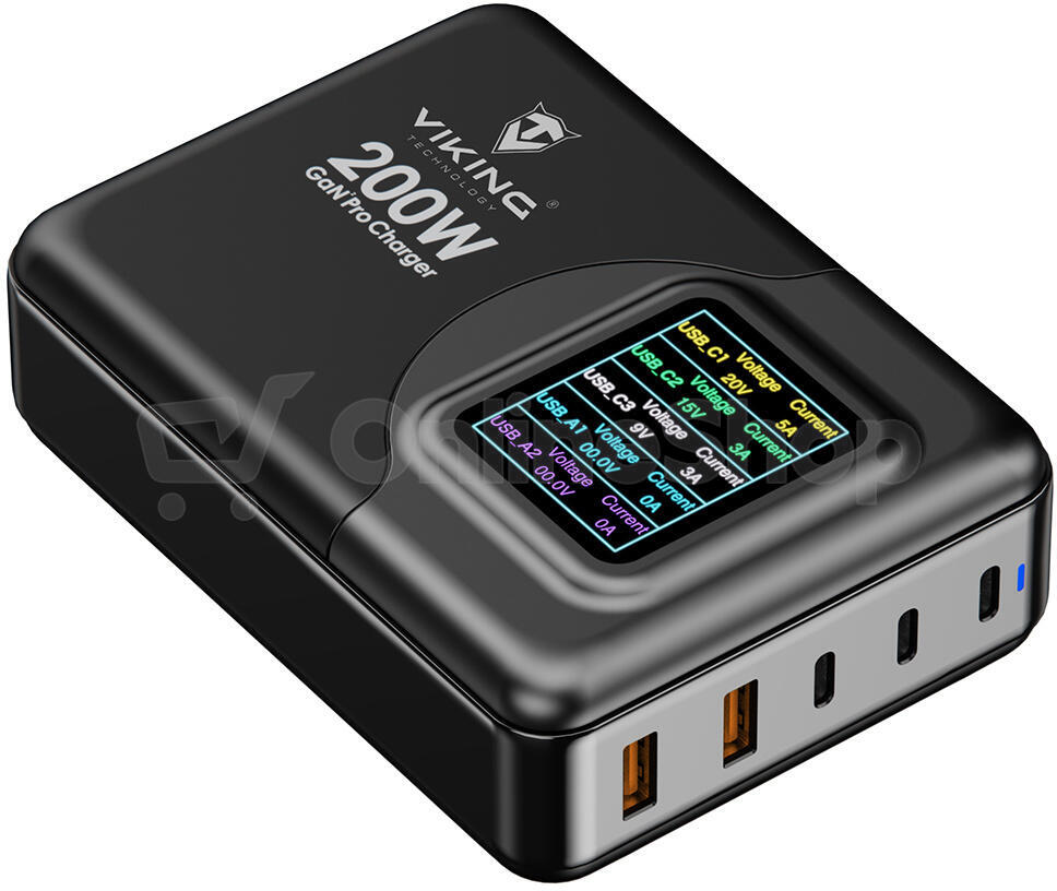 Viking nabíječka USB GaN 200W PD Pro (VCH200PD)