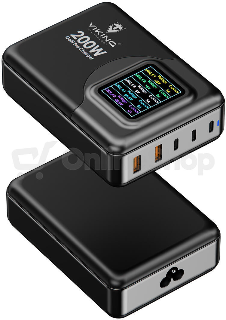 Viking nabíječka USB GaN 200W PD Pro (VCH200PD)