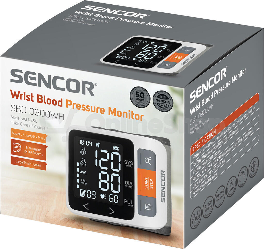 Tlakoměr Sencor SBD 0900WH