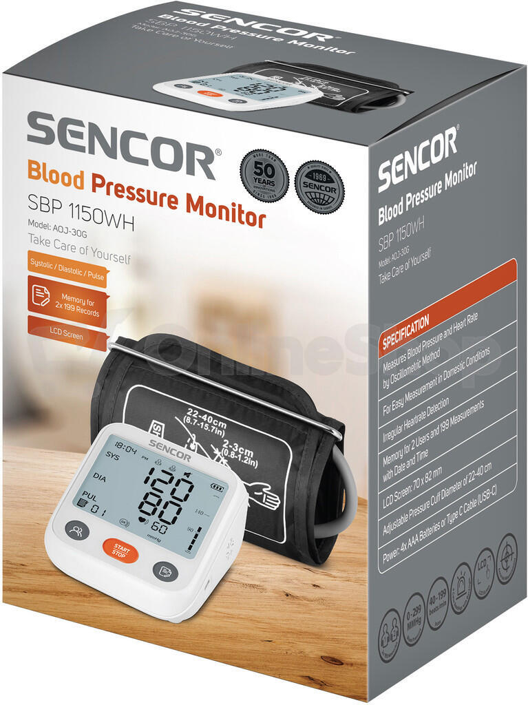 Tlakoměr Sencor SBP 1150WH