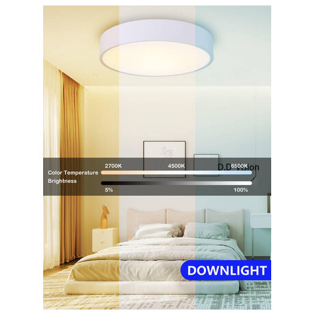 Smart stropní svítidlo Immax NEO RONDATE SLIM 40 × 7 cm, bílé