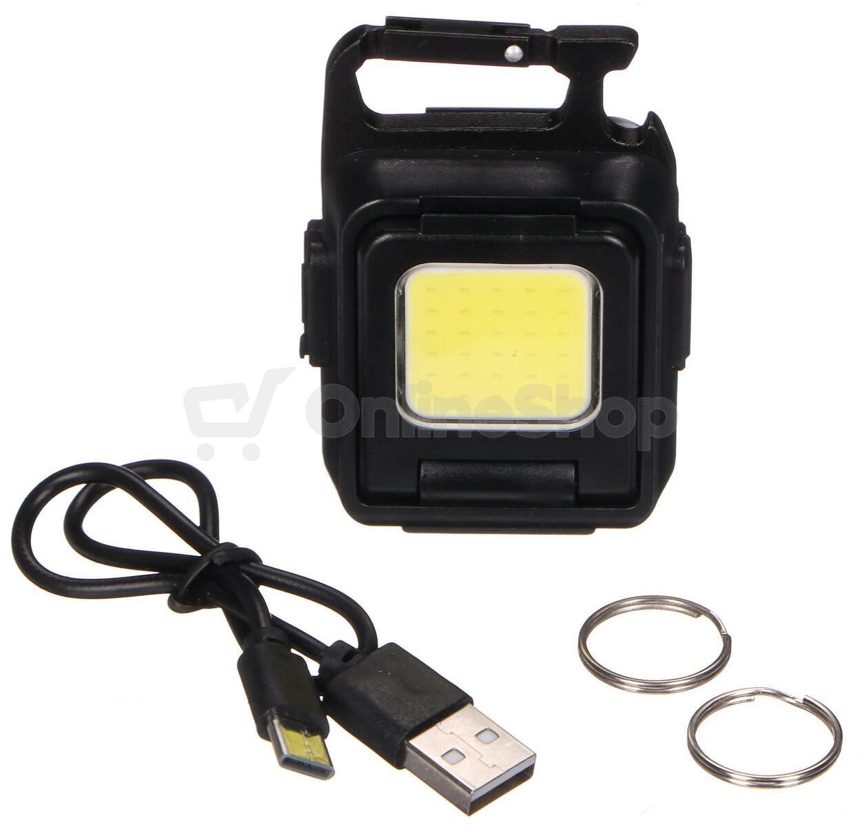 Svítilna multifunkční na klíče s magnetem LAMP KEY 2, 900 lm, COB LED, USB SIXTOL