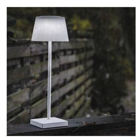 Emos LED stoln lampa KATIE, nabjec, bl (Z7630W)