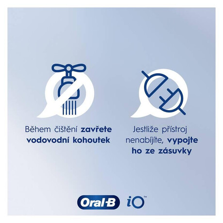 Oral-B iO3 Ice Blue elektrick zubn kartek, magnetick, 3 reimy, asova, tlakov senzor, modr