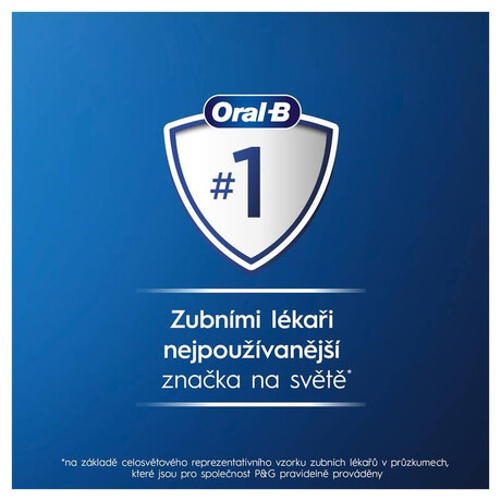 Oral-B iO3 Ice Blue elektrick zubn kartek, magnetick, 3 reimy, asova, tlakov senzor, modr