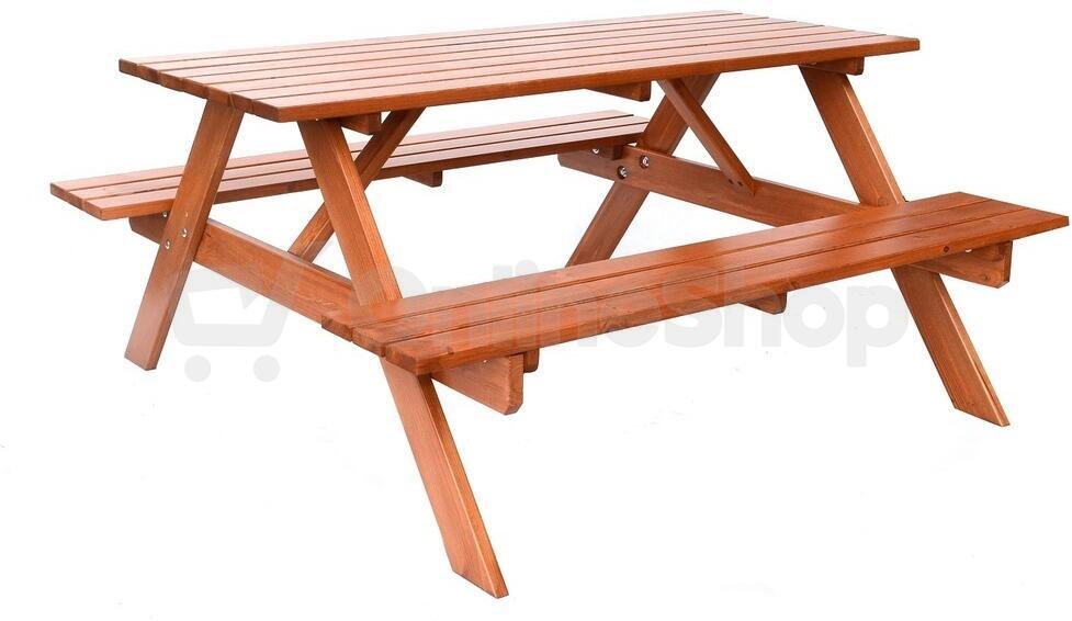 ROJA PIKNIK zahradní set dřevěný - 200 cm - lakovaný