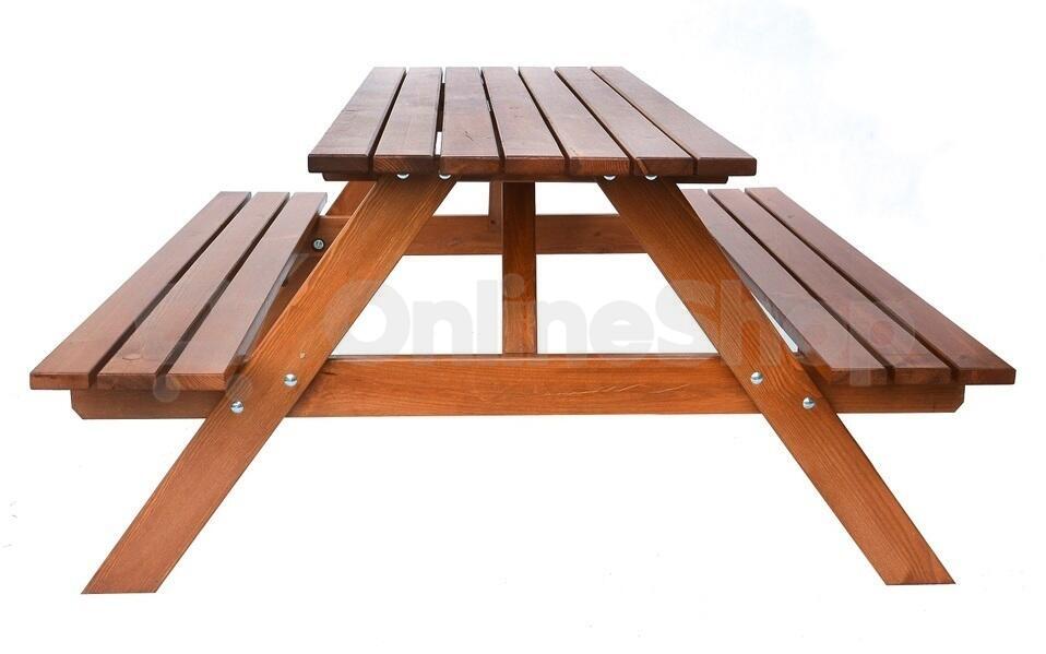 Dřevěný zahradní set ROJA PIKNIK 220 cm, lakovaný